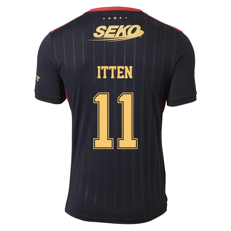 Mujer Camiseta Cedric Itten #11 Negro 2ª Equipación 2021/22 La Camisa