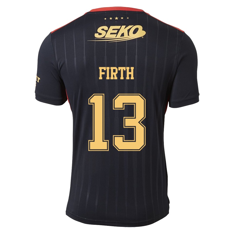Mujer Camiseta Andy Firth #13 Negro 2ª Equipación 2021/22 La Camisa