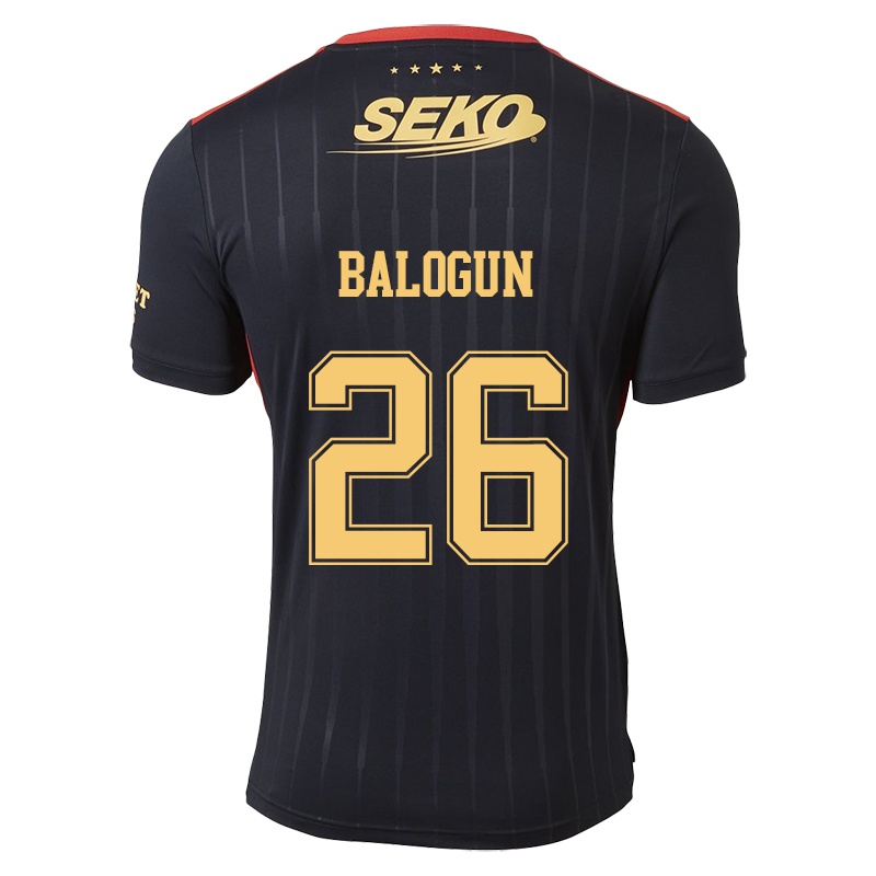 Mujer Camiseta Leon Balogun #26 Negro 2ª Equipación 2021/22 La Camisa