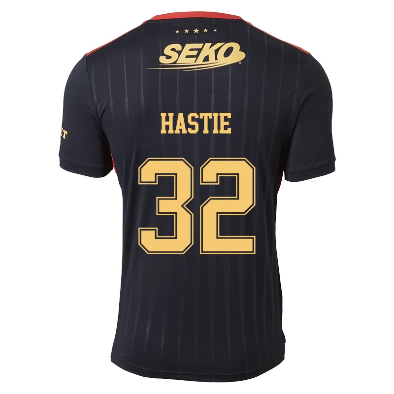 Mujer Camiseta Jake Hastie #32 Negro 2ª Equipación 2021/22 La Camisa