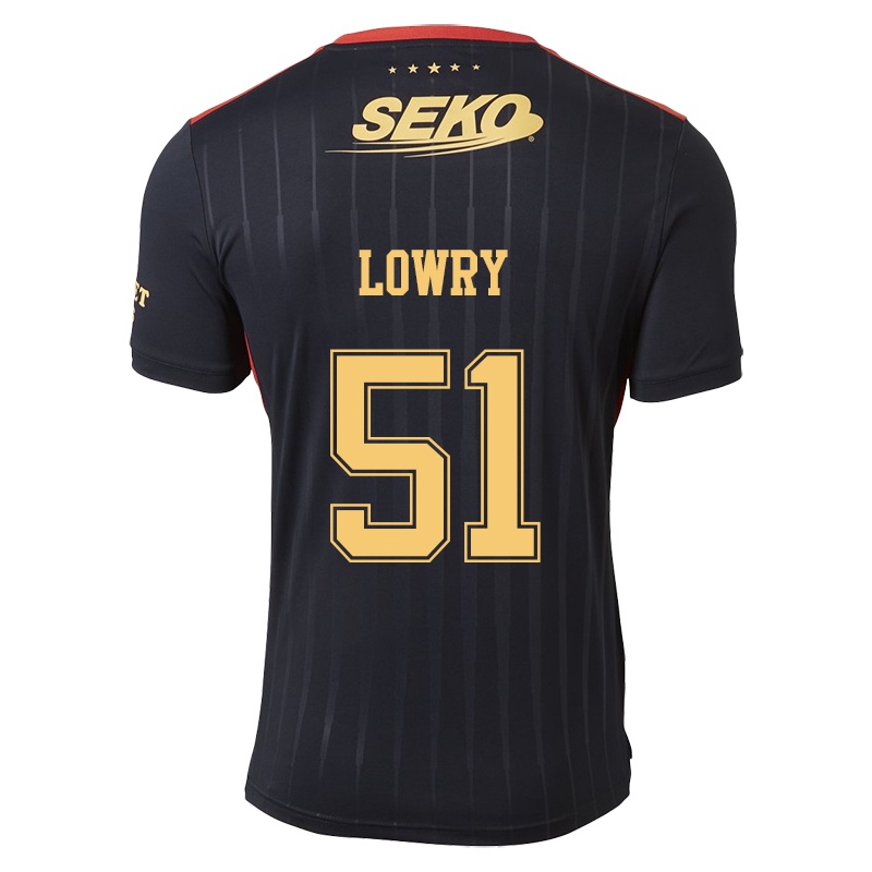 Mujer Camiseta Alex Lowry #51 Negro 2ª Equipación 2021/22 La Camisa