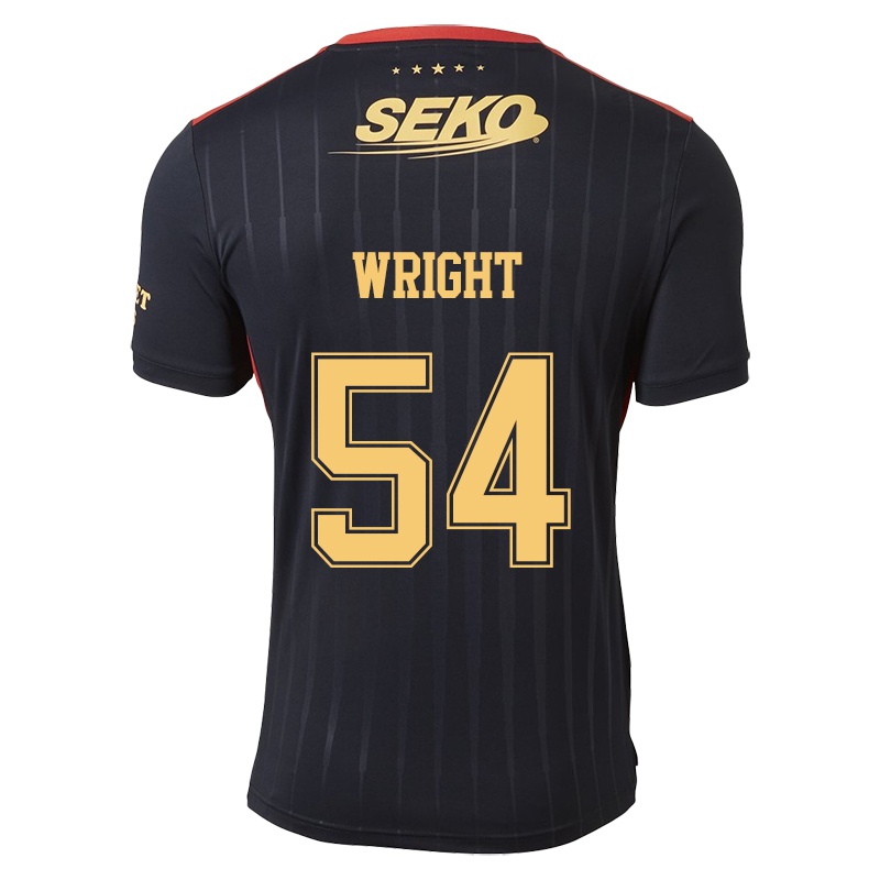 Mujer Camiseta Kieran Wright #54 Negro 2ª Equipación 2021/22 La Camisa