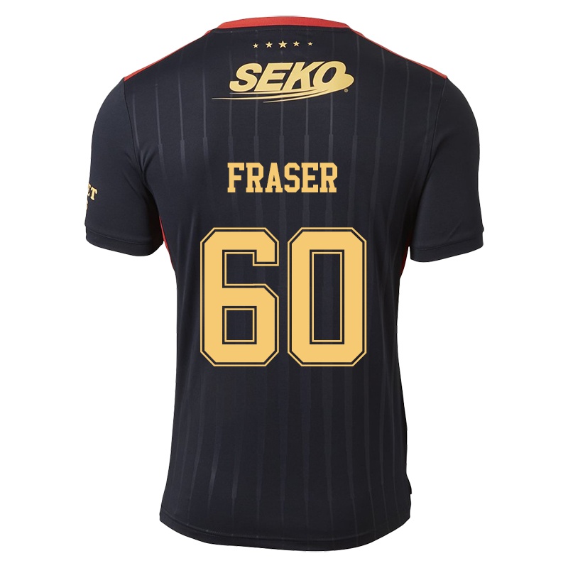 Mujer Camiseta Robbie Fraser #60 Negro 2ª Equipación 2021/22 La Camisa