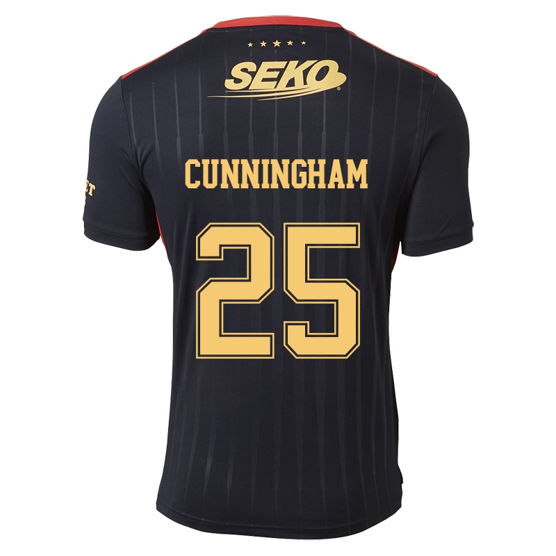 Mujer Camiseta Megan Cunningham #25 Negro 2ª Equipación 2021/22 La Camisa