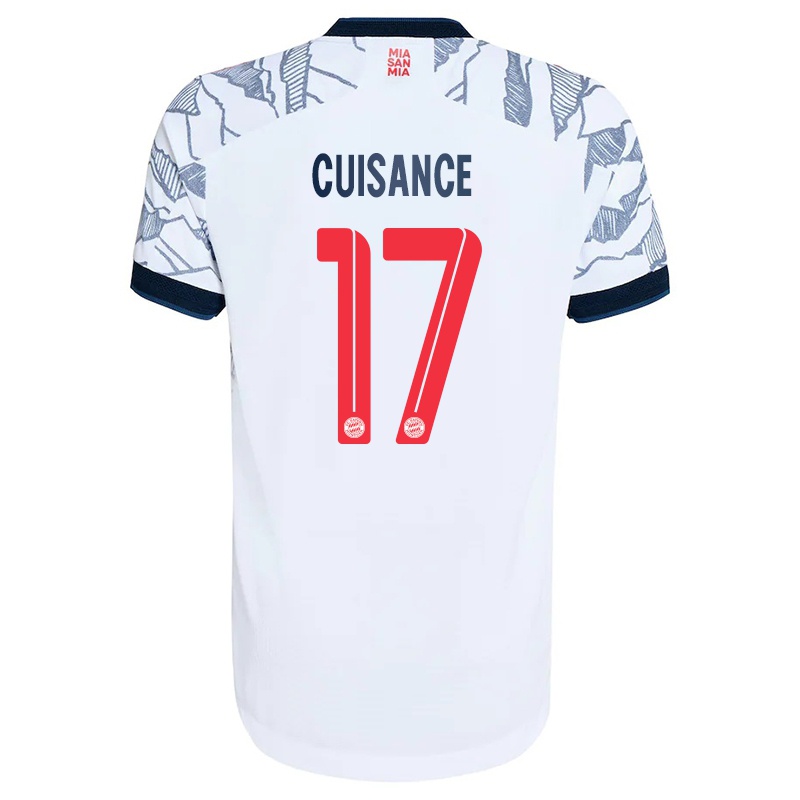 Mujer Camiseta Michael Cuisance #17 Gris Blanco 3ª Equipación 2021/22 La Camisa