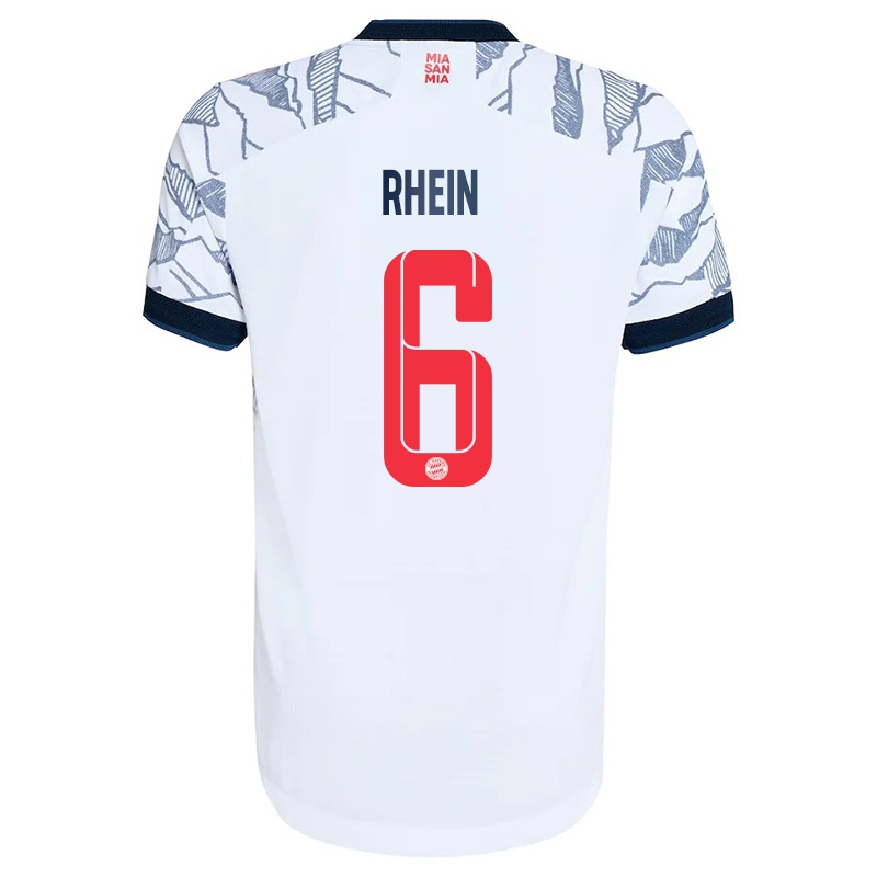 Mujer Camiseta Torben Rhein #6 Gris Blanco 3ª Equipación 2021/22 La Camisa