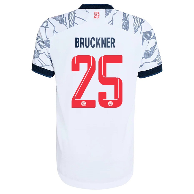 Mujer Camiseta Angelo Bruckner #25 Gris Blanco 3ª Equipación 2021/22 La Camisa