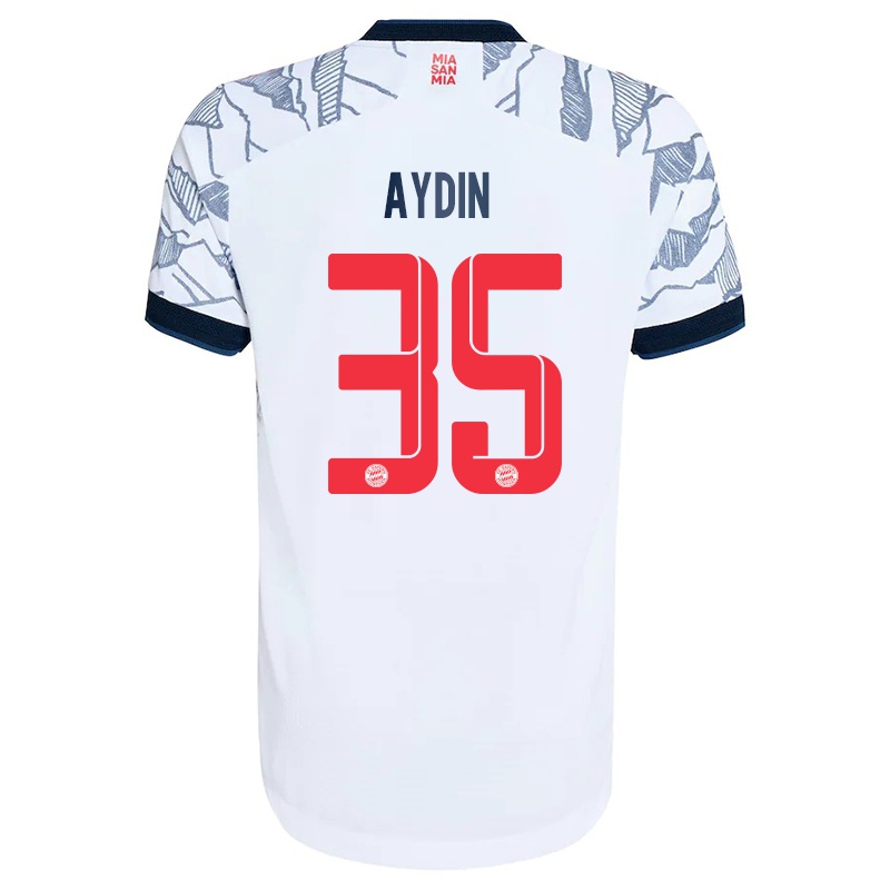 Mujer Camiseta Eyup Aydin #35 Gris Blanco 3ª Equipación 2021/22 La Camisa