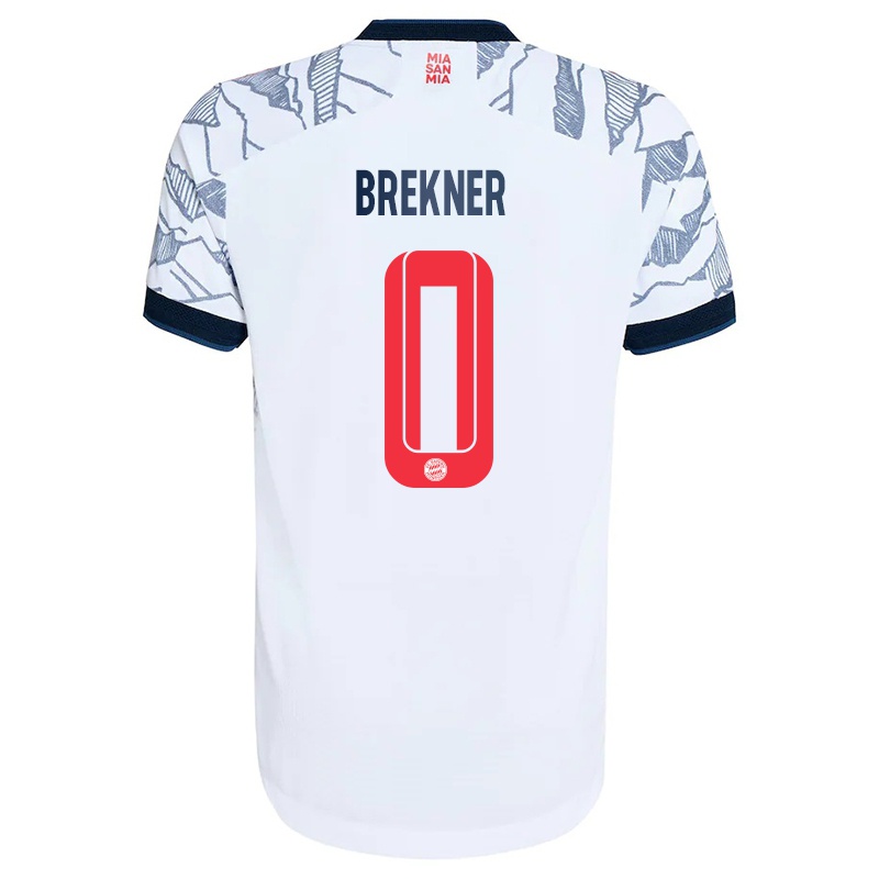 Mujer Camiseta Pepe Brekner #0 Gris Blanco 3ª Equipación 2021/22 La Camisa