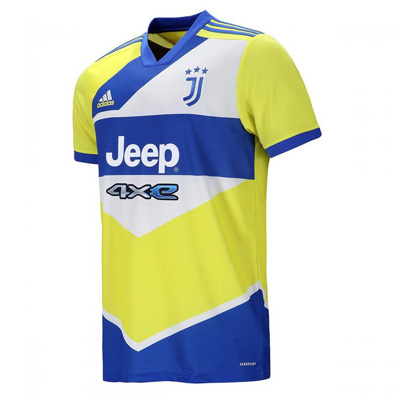 Mujer Camiseta Filippo Delli Carri #33 Azul Amarillo 3ª Equipación 2021/22 La Camisa