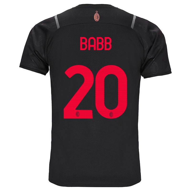 Mujer Camiseta Selena Babb #20 Negro 3ª Equipación 2021/22 La Camisa