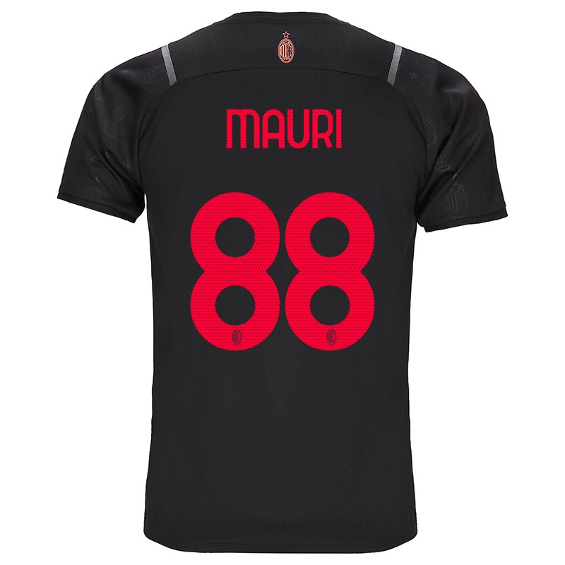 Mujer Camiseta Claudia Mauri #88 Negro 3ª Equipación 2021/22 La Camisa