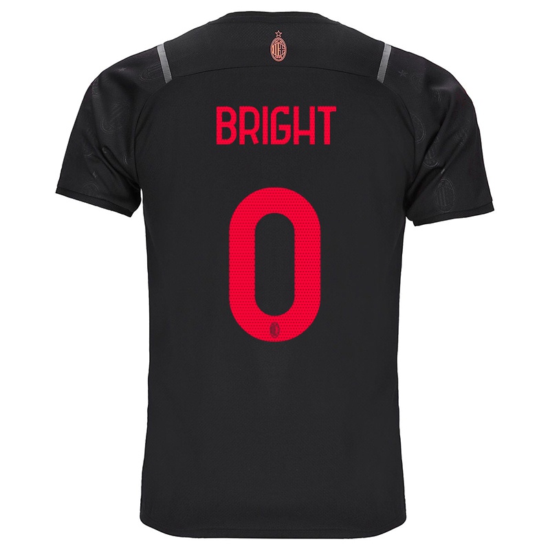 Mujer Camiseta Kevin Bright #0 Negro 3ª Equipación 2021/22 La Camisa