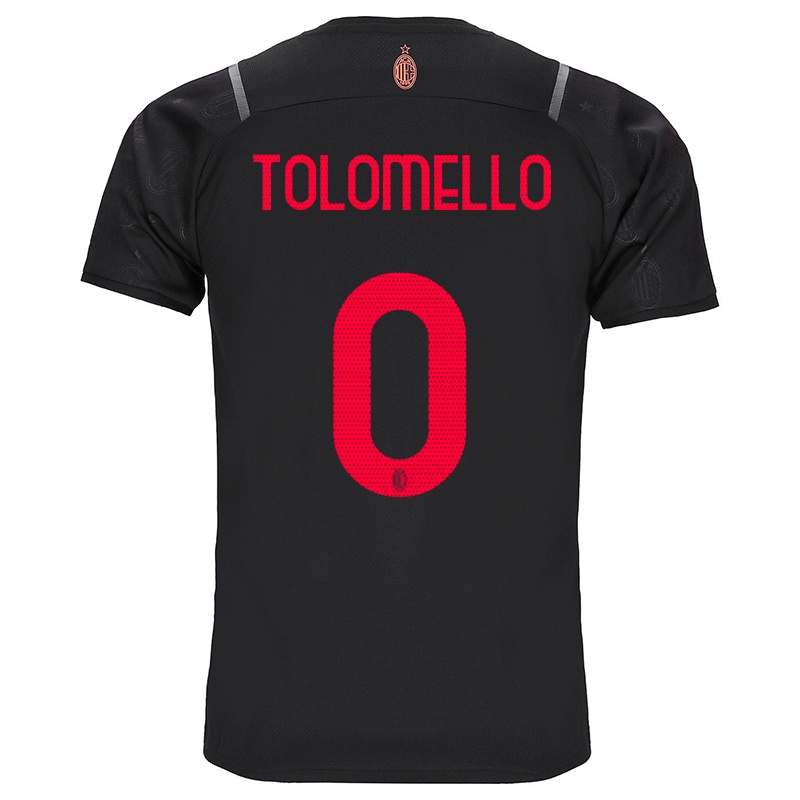 Mujer Camiseta Filippo Tolomello #0 Negro 3ª Equipación 2021/22 La Camisa