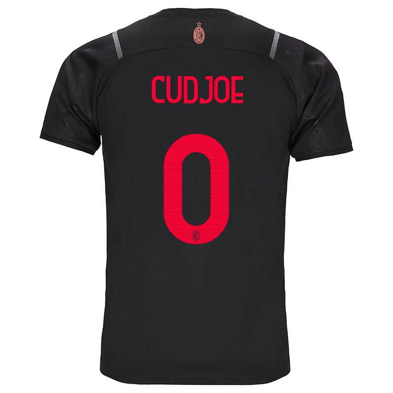Mujer Camiseta Kelvin Cudjoe #0 Negro 3ª Equipación 2021/22 La Camisa