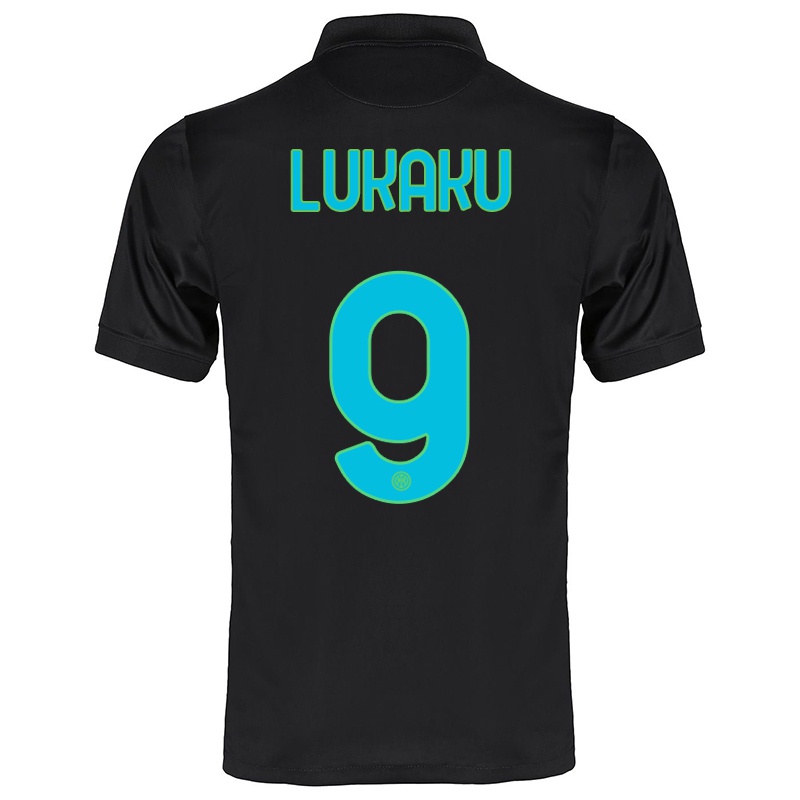 Mujer Camiseta Romelu Lukaku #9 Negro 3ª Equipación 2021/22 La Camisa
