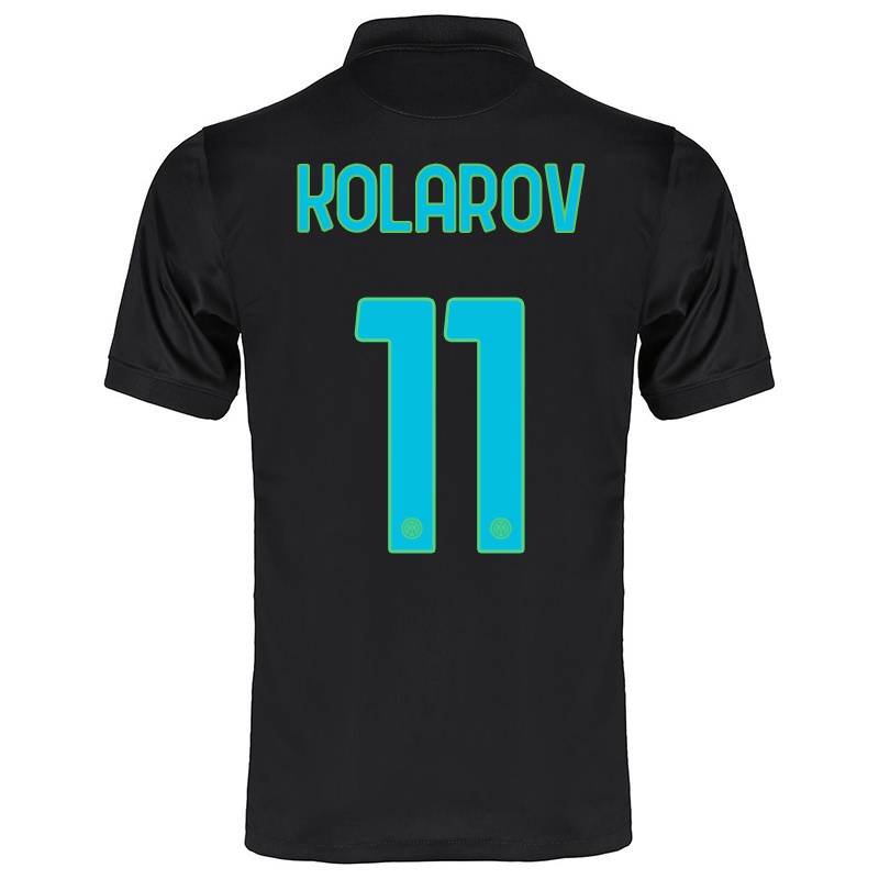Mujer Camiseta Aleksandar Kolarov #11 Negro 3ª Equipación 2021/22 La Camisa