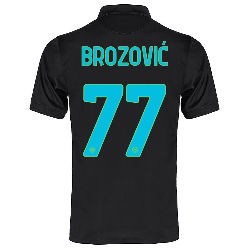 Mujer Camiseta Marcelo Brozovic #77 Negro 3ª Equipación 2021/22 La Camisa