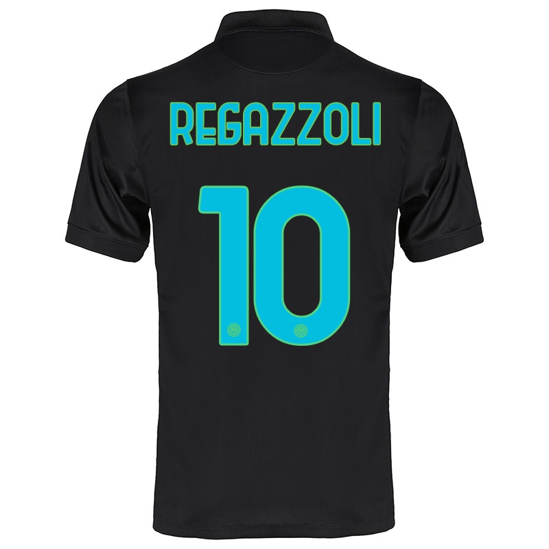 Mujer Camiseta Alice Regazzoli #10 Negro 3ª Equipación 2021/22 La Camisa