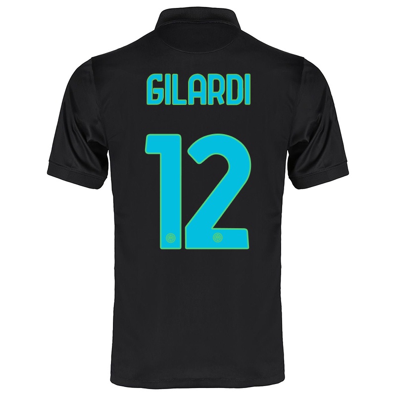 Mujer Camiseta Astrid Gilardi #12 Negro 3ª Equipación 2021/22 La Camisa