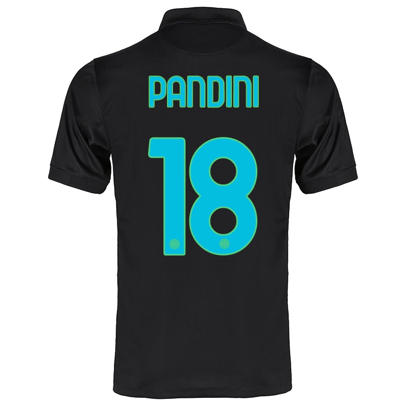 Mujer Camiseta Marta Pandini #18 Negro 3ª Equipación 2021/22 La Camisa