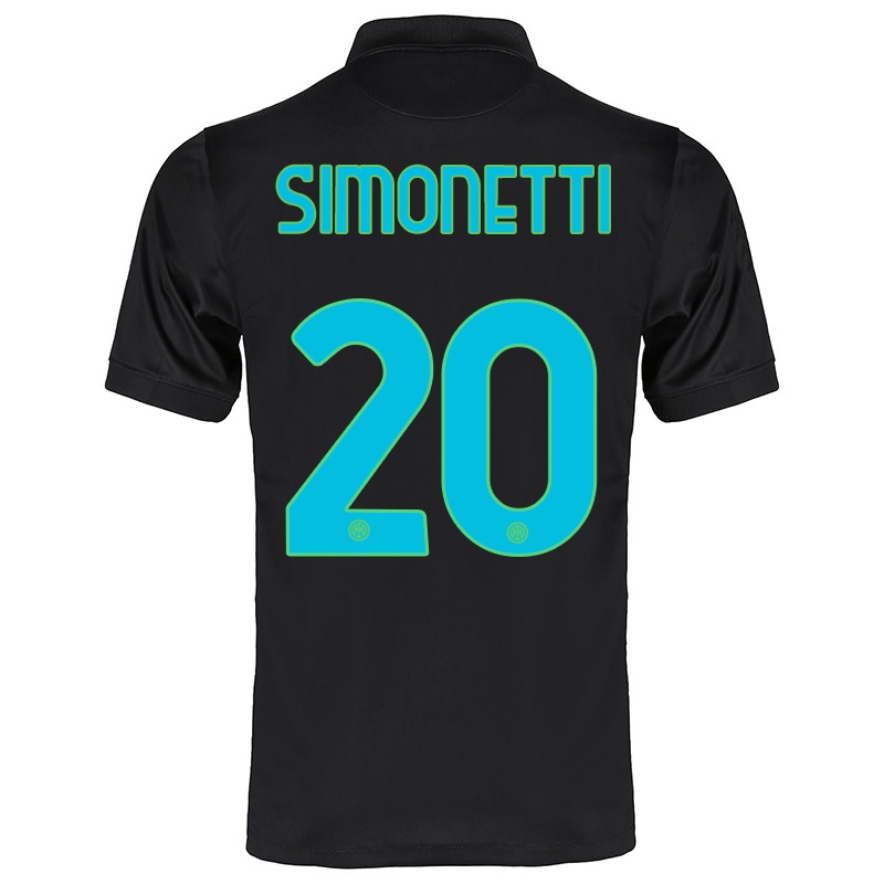 Mujer Camiseta Flaminia Simonetti #20 Negro 3ª Equipación 2021/22 La Camisa