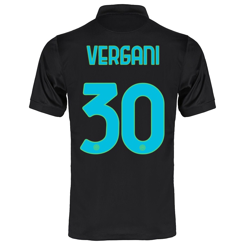 Mujer Camiseta Bianca Vergani #30 Negro 3ª Equipación 2021/22 La Camisa