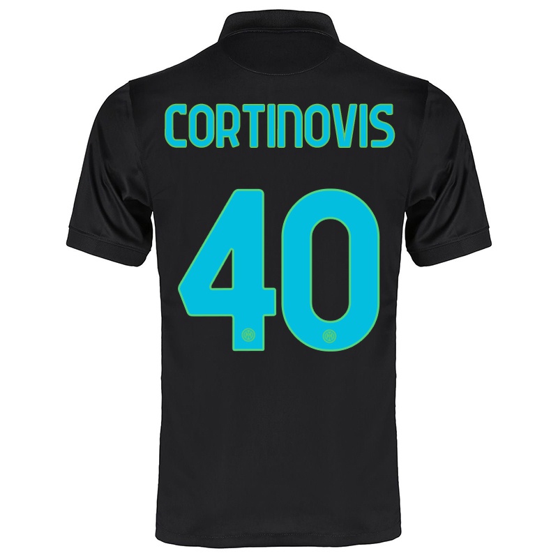 Mujer Camiseta Fabio Cortinovis #40 Negro 3ª Equipación 2021/22 La Camisa