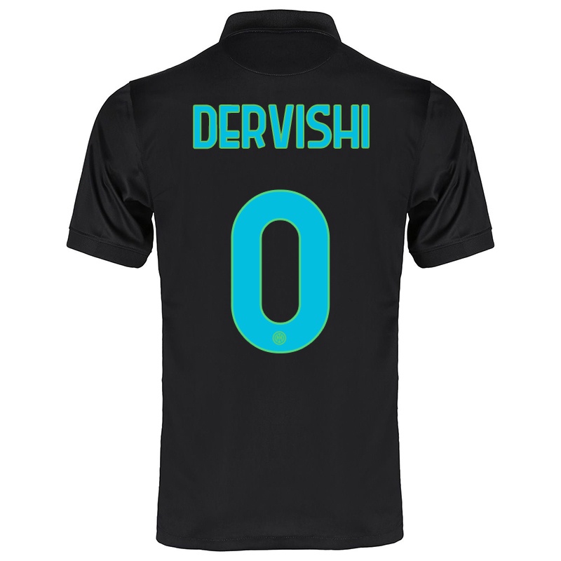 Mujer Camiseta Kristian Dervishi #0 Negro 3ª Equipación 2021/22 La Camisa