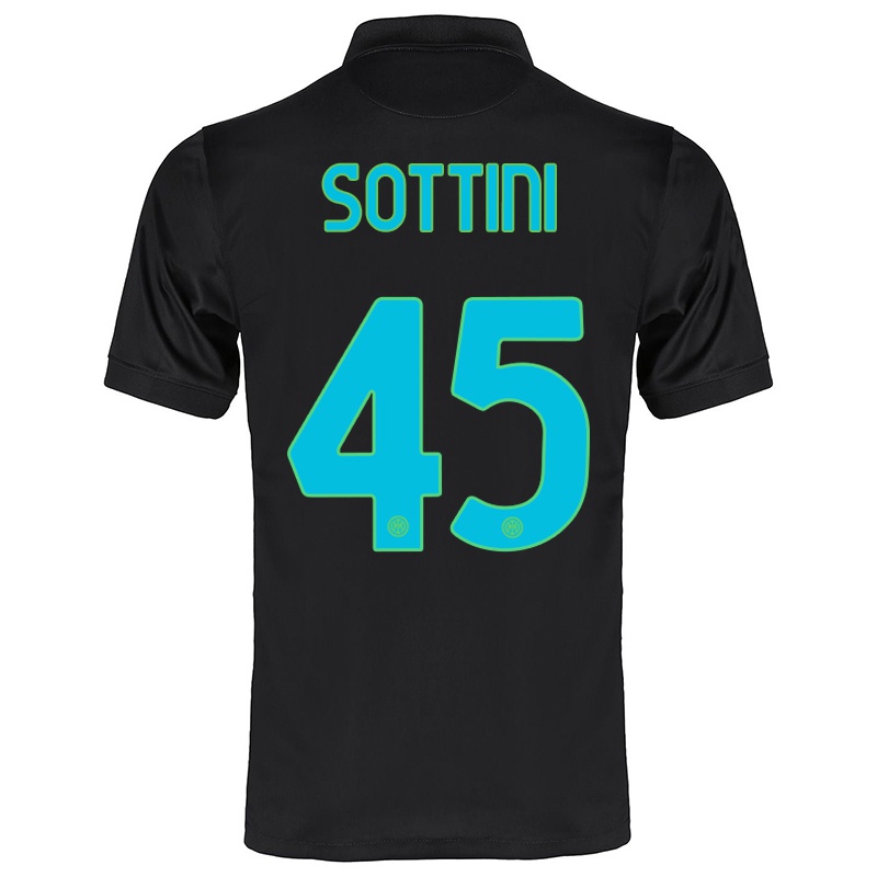 Mujer Camiseta Edoardo Sottini #45 Negro 3ª Equipación 2021/22 La Camisa