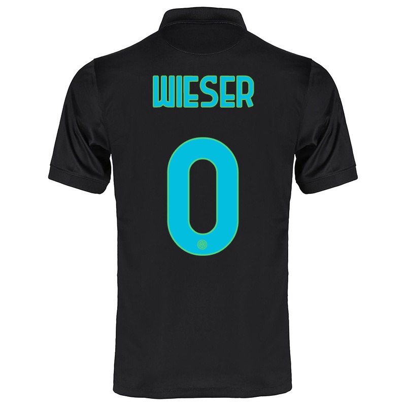 Mujer Camiseta David Wieser #0 Negro 3ª Equipación 2021/22 La Camisa