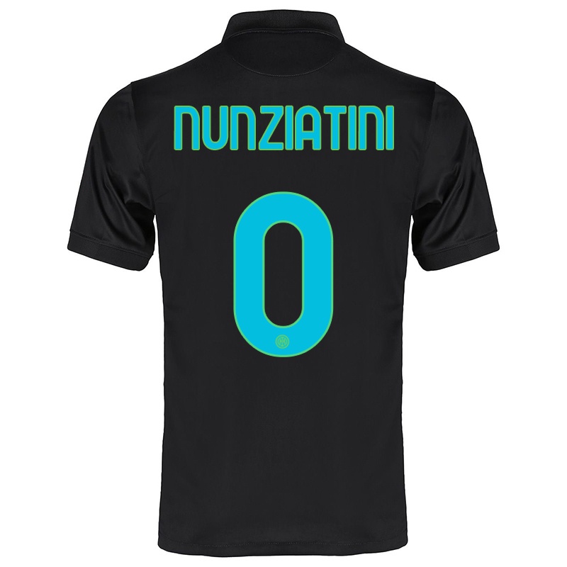 Mujer Camiseta Francesco Nunziatini #0 Negro 3ª Equipación 2021/22 La Camisa
