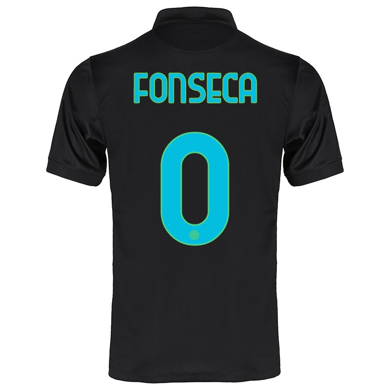 Mujer Camiseta Matias Fonseca #0 Negro 3ª Equipación 2021/22 La Camisa