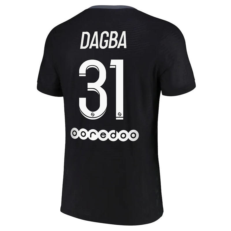 Mujer Camiseta Colin Dagba #31 Negro 3ª Equipación 2021/22 La Camisa