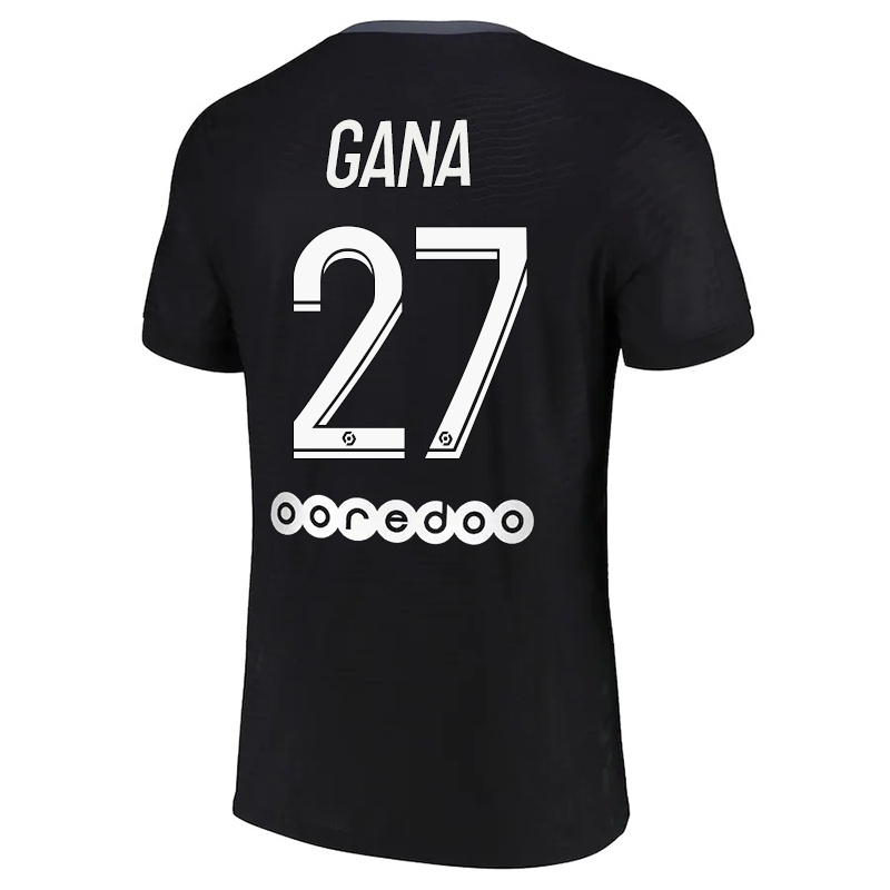Mujer Camiseta Idrissa Gueye #27 Negro 3ª Equipación 2021/22 La Camisa