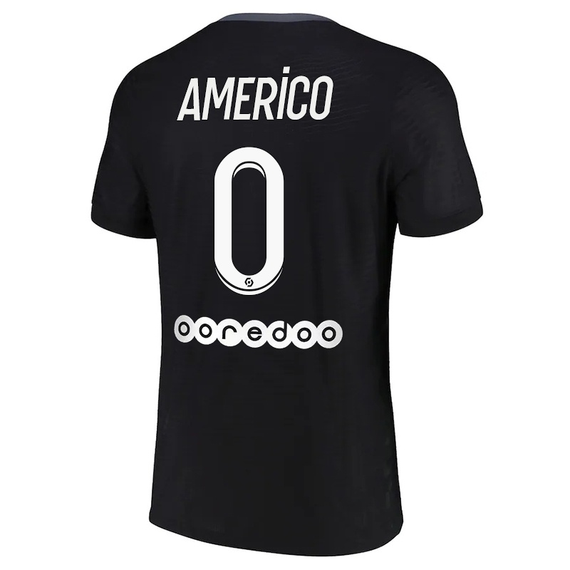 Mujer Camiseta Jouvence Americo #0 Negro 3ª Equipación 2021/22 La Camisa