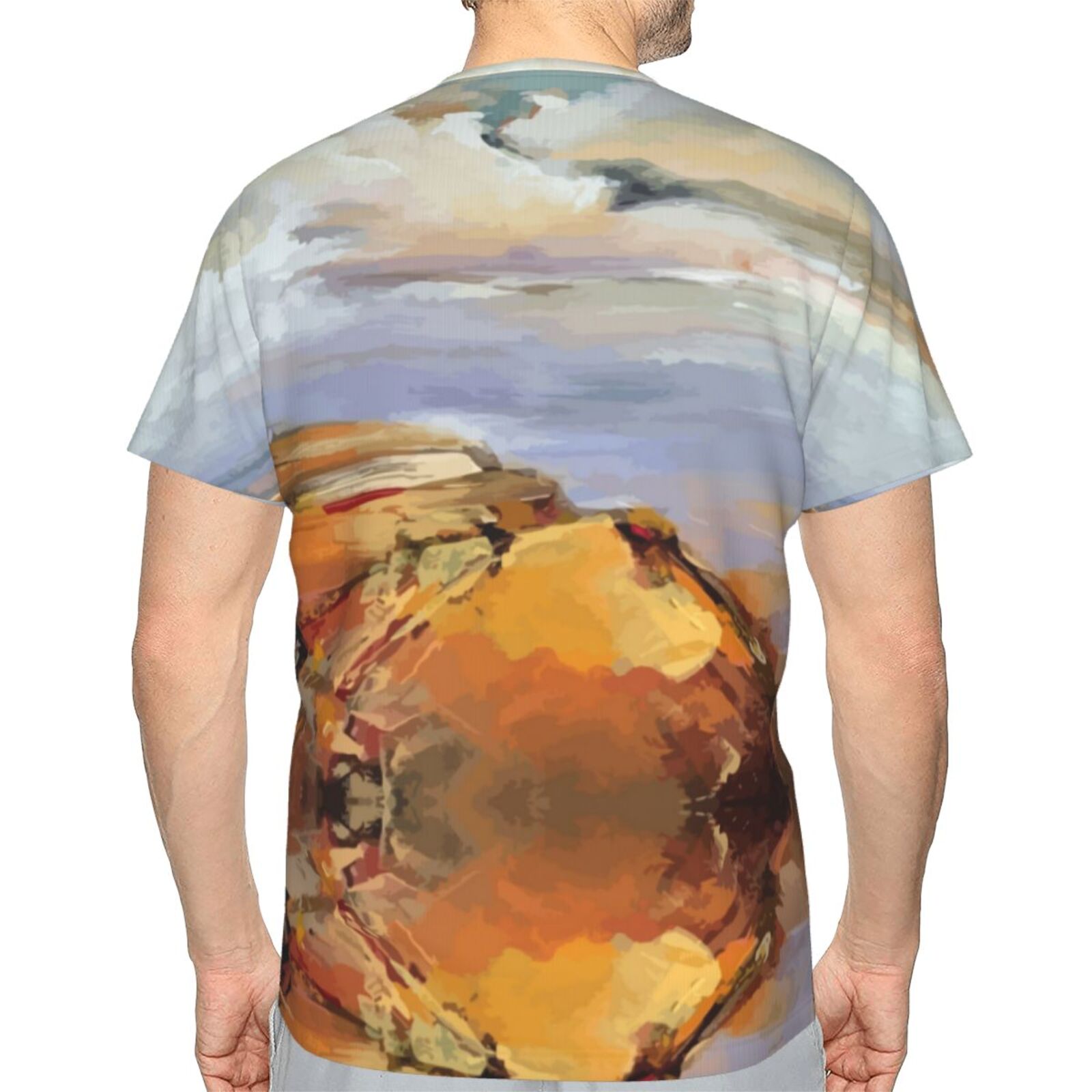 Camiseta Clásica Elementos De Pintura De Yellow Rocks