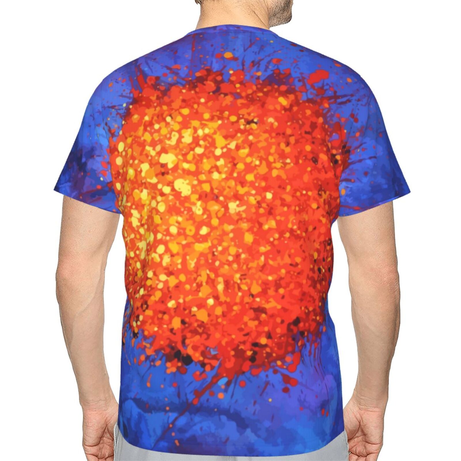 Camiseta Clásica Elementos De Pintura Azul Celestial