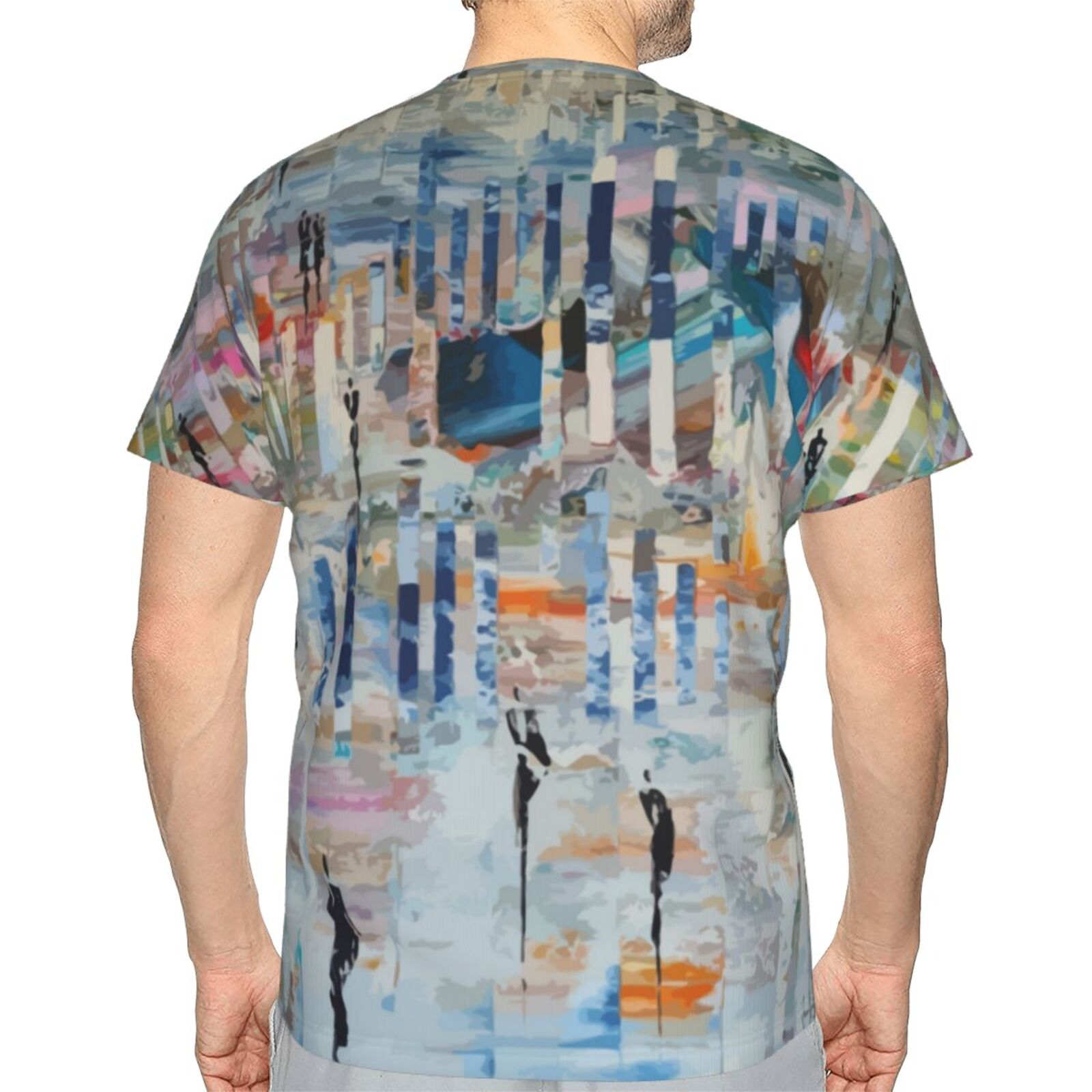 Camiseta Clásica Camina En Un Mundo Abstracto Elementos De Pintura