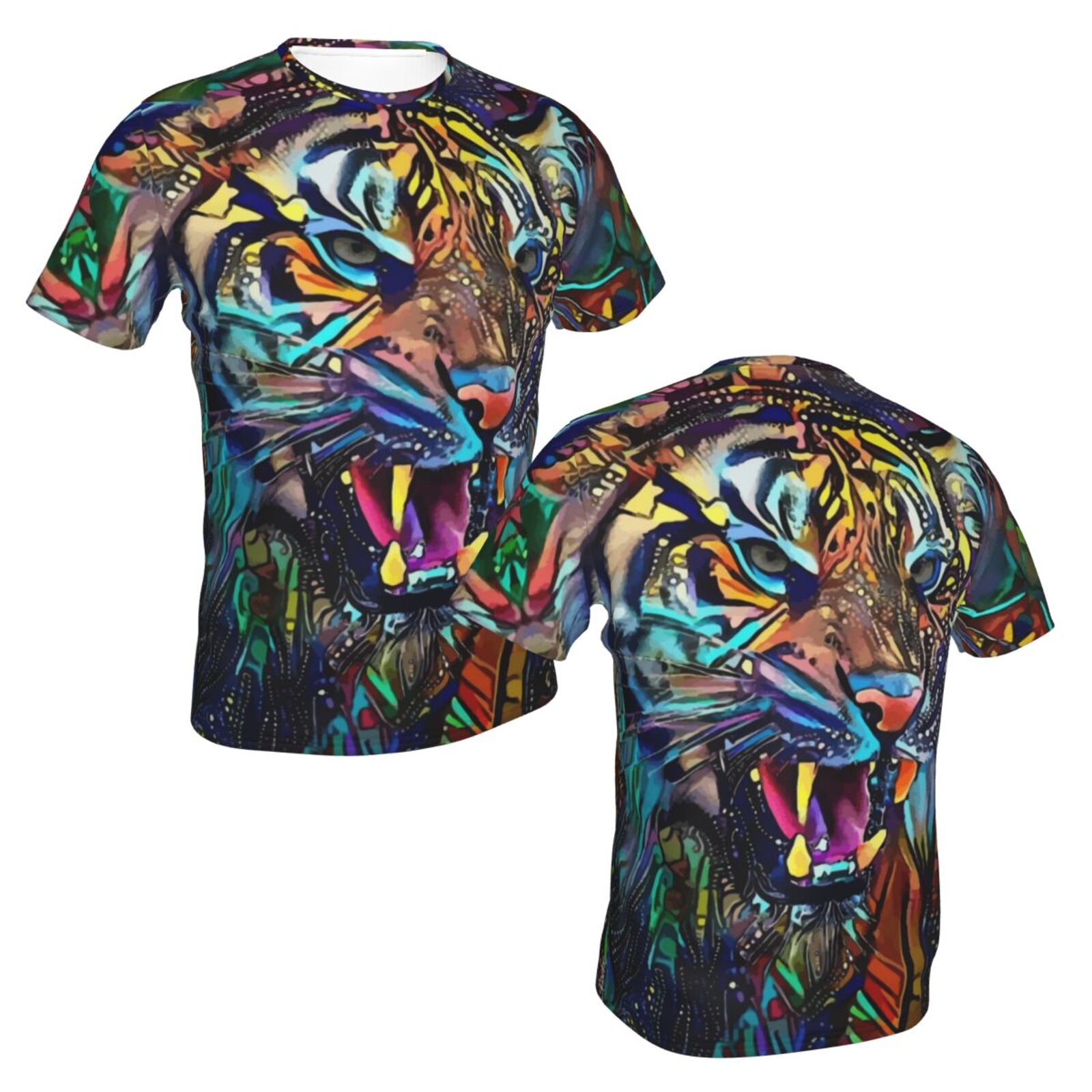 Camiseta Clásica Astor Tigre Elementos De Técnica Mixta