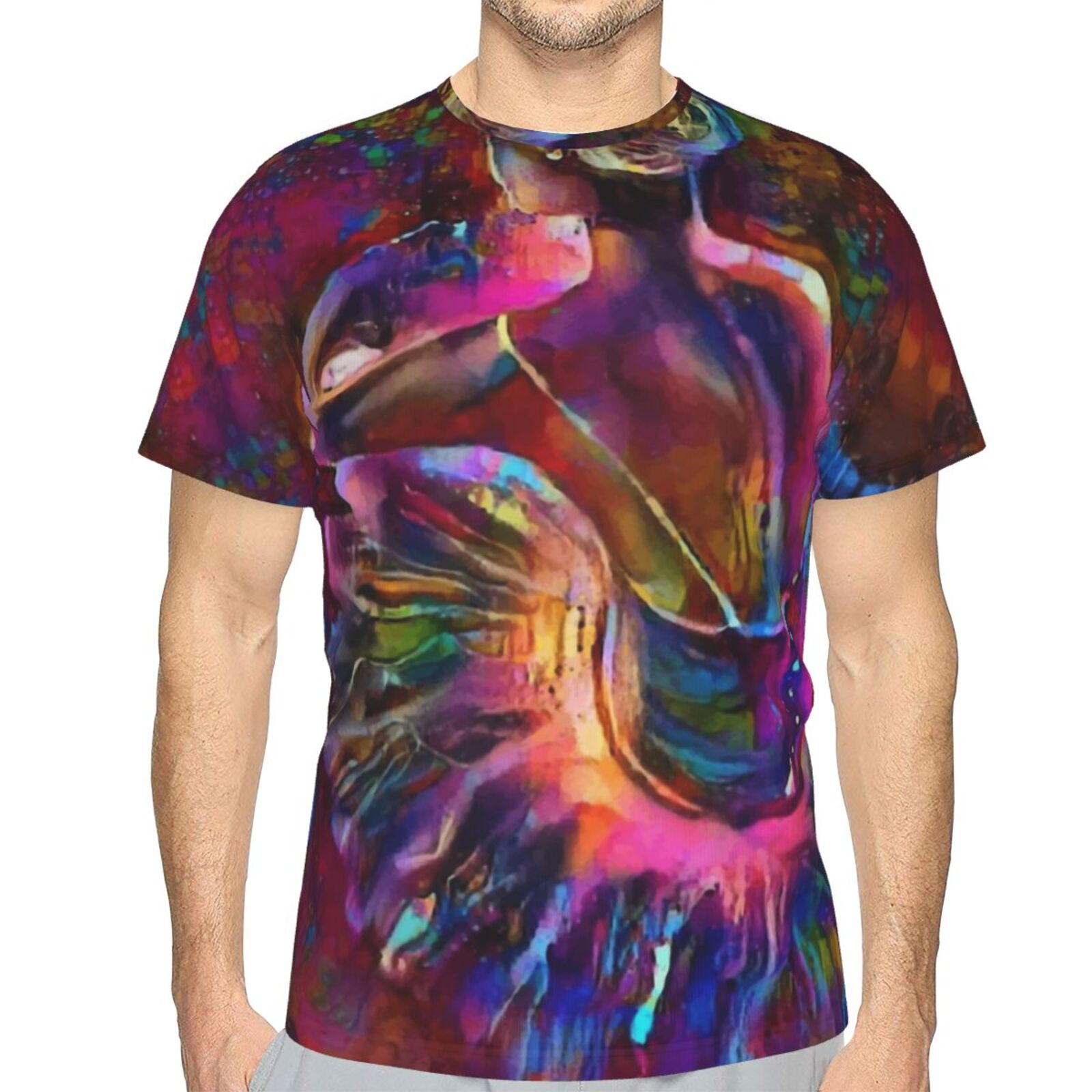 Camiseta Clásica Tutu Color Elementos De Técnica Mixta